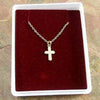 Small Cross Pendant with Chain and Box