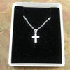 Small Cross Pendant with Chain and Box