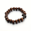 Cross 10mm Wooden Beads bracelet availabl3 in different colours