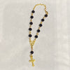 Black and Gold Rosary Bracelet