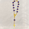Blue Crystal Beads Rosary Bracelet