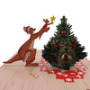 Color Pop Cards Kangaroos With The Christmas Tree