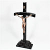 Dark Brown Wooden Holy Crucifixes On The Stand - 34cm