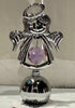Silver Sweetie Angel with pink crystal