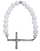8mm Bracelet with crystal Side Cross available in 3 versions