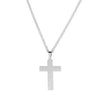 Blaze stainless steel men’s cross pendant with curb chain