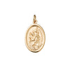 Sterling silver St. Christopher medallion pendant silver or gold