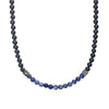 Blaze men’s burst and matte black onyx bead necklace with stainless steel lobster clasp