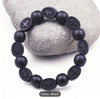 Black Wood bead cross bracelet