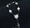 St Benedict black and silver beads bracelet