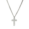 Blaze men’s stainless steel necklace with rounded cross pendant