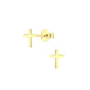 Tiny Treasures sterling silver gold plated children’s petite cross stud earrings