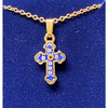 Murano Glass Gold Cross Necklace