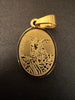 Stainless Steel Gold St Michael Oval Medal
