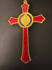 St Benedict Metal Hanging wall Crucifix 12cm