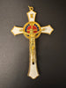 St Benedict Metal Hanging wall Crucifix 12cm