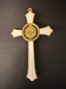 St Benedict Metal Hanging wall Crucifix 12cm