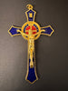 St Benedict Metal Hanging wall Crucifix 12cm