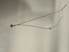 Gold Sterling silver cross with little crystal stone pendant necklace