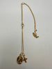 Sterling Silver Necklace St Michael Medal and Cross with Red Crystals