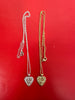 Premium Brass gold plated marigold heart pendant necklace