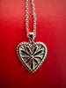 Premium Brass gold plated marigold heart pendant necklace