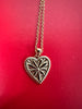 Premium Brass gold plated marigold heart pendant necklace