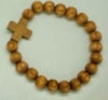 Cross 10mm Wooden Beads bracelet availabl3 in different colours