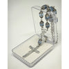 8MM CRYSTAL BEADS CAR ROSARY BLACK, BLUE or GOLD