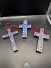 Australian Handmade Wood+Paper mache colourfull Hanging Crosses