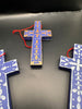 Australian Handmade Wood+Paper mache colourfull Hanging Crosses
