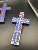 Australian Handmade Wood+Paper mache colourfull Hanging Crosses