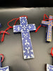 Australian Handmade Wood+Paper mache colourfull Hanging Crosses