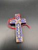 Australian Handmade Wood+Paper mache colourfull Hanging Crosses