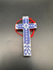 Australian Handmade Wood+Paper mache colourfull Hanging Crosses