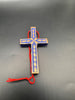 Australian Handmade Wood+Paper mache colourfull Hanging Crosses