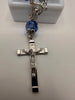 8MM CRYSTAL BEADS CAR ROSARY BLACK, BLUE, GOLD OR CRYSTRAL CLEAR