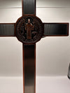 Metal Crucifix on stand- Metal and Bronze