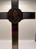 Metal Crucifix on stand- Metal and Bronze