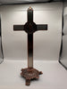 Metal Crucifix on stand- Metal and Bronze