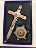 Metal Crucifix on stand- Metal and Bronze