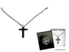 STAINLESS STEEL NECKLACE WITH CROSS BOXED - 17MM CROSS