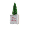 MERRY CHRISTMAS - table top figurine with Christmas Tree