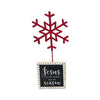 MERRY CHRISTMAS - table top figurine - Snow Flake