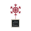 MERRY CHRISTMAS - table top figurine - Snow Flake