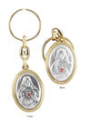 KEYRING 2 SIDED / SACRED HEART OF MARY / SACRED HEART OF JESUS