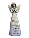 FLORENTINE ANGEL - RESIN 125MM - METALLIC SILVER ANTIQUE FINISH