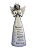 FLORENTINE ANGEL - RESIN 125MM - METALLIC SILVER ANTIQUE FINISH