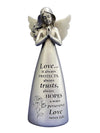 FLORENTINE ANGEL - RESIN 125MM - METALLIC SILVER ANTIQUE FINISH