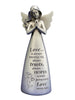 FLORENTINE ANGEL - RESIN 125MM - METALLIC SILVER ANTIQUE FINISH